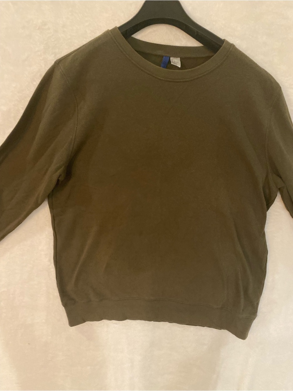 Divided Men's Crewneck Sweater in Olive Green